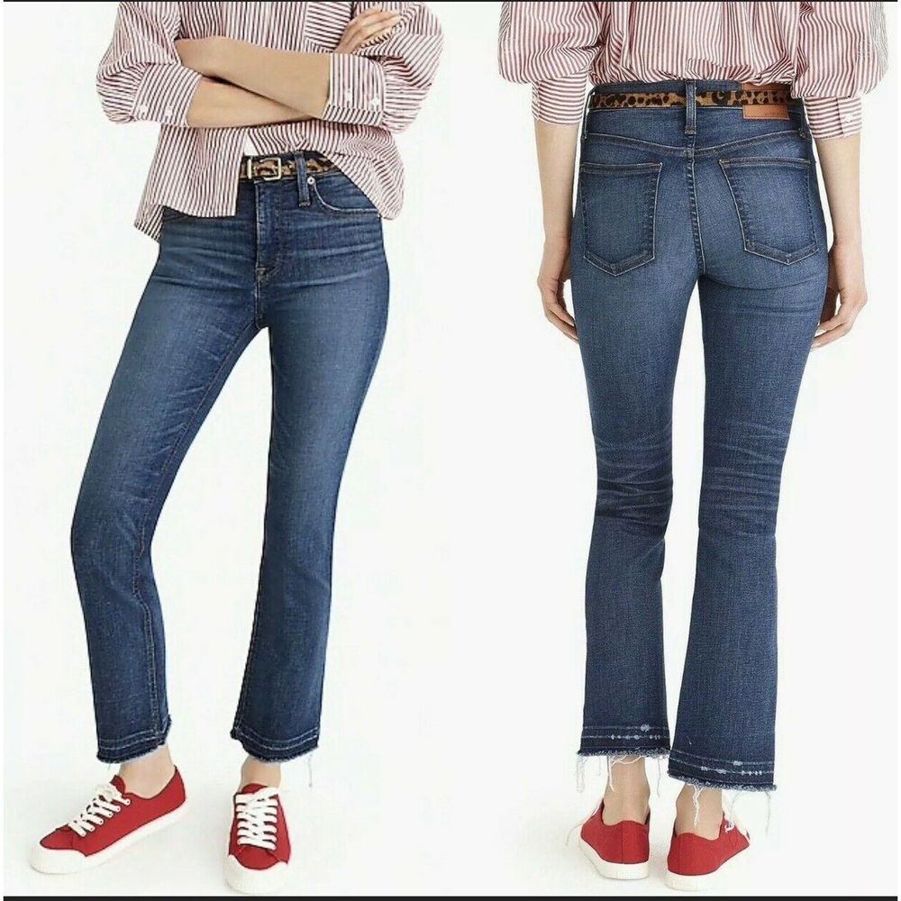 J CREW JEANS Billie Demi Ankle Fray Jeans Sz 23P